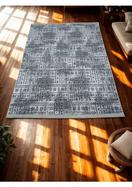 Iskandinav Desen Saçaklı Gri Kaymaz Taban Yıkanabilir Kesme Yolluk Halı fiyatları