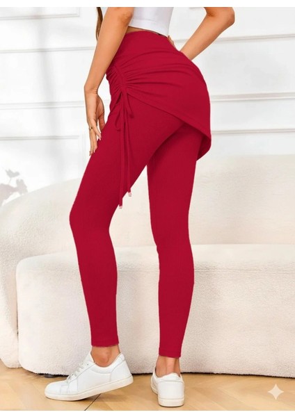 Kadın Yüksek Bel Yandan Büzgülü Alttan Uzun Kaşkorse Tayt Etek fiyatları