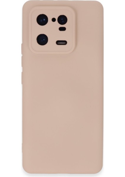 Xiaomi Mi 13 Pro Kılıf Içi Kadife Kaplı Nano Silikon Kapak - Pudra