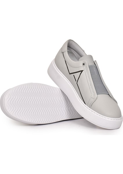 Hakiki Deri Gri Spor Casual Erkek Ayakkabı Eva Taban - Tuna 1885 fırsatları
