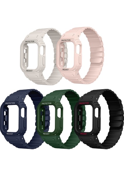 Apple Watch 38MM Airshield Edition Tasarımlı Kasa Koruyuculu Silikon Kordon