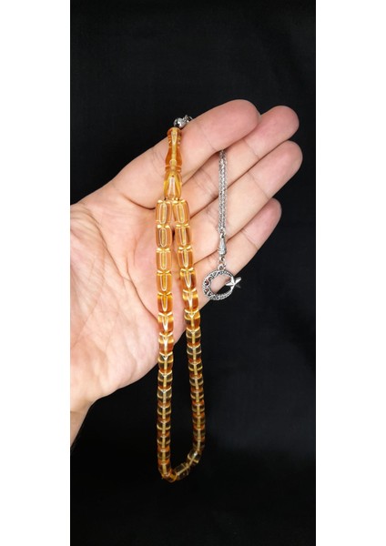 Ateş Kehribar Tesbih Bal Renkli Kapsül Kesim T-184 indirimleri