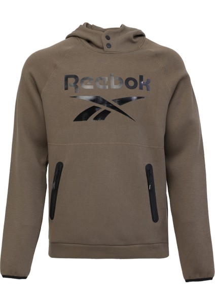 Overhead Hoody Fleece Haki Erkek Sweatshirt