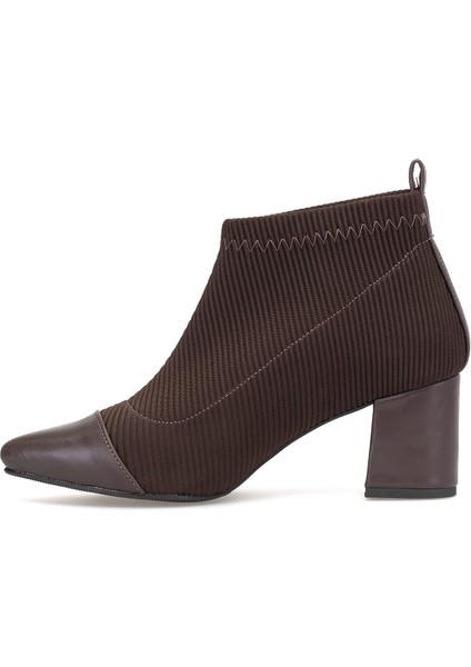 Elit PM09 K1780 Kadın Topuklu Bot Kahverengi modelleri