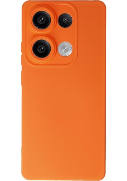 Poco M6 Pro 4g Kılıf Içi Kadife Kaplı Nano Silikon Kapak - Turuncu