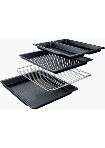 Siyah Ankastre Set HJ852GYB0T Kendini Temizleyen Fırın EO7C6PP30O 67 cm Ocak LC66KPJ60T 60 cm Davlumbaz