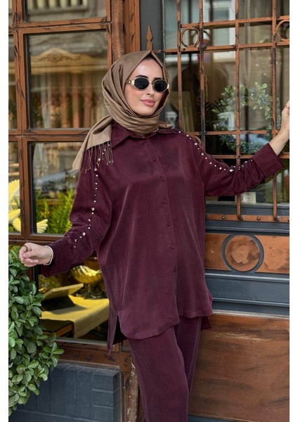 Pantolonlu Takım 2502-3013 Bordo modelleri