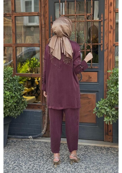 Pantolonlu Takım 2502-3013 Bordo fırsatları