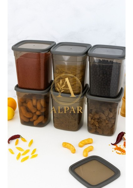 6'lı 1850 ml Saklama Kabı Tahıl Bakliyat Saklama Kabı Kuruyemiş Atıştırmalık Saklama Kabı fırsatları