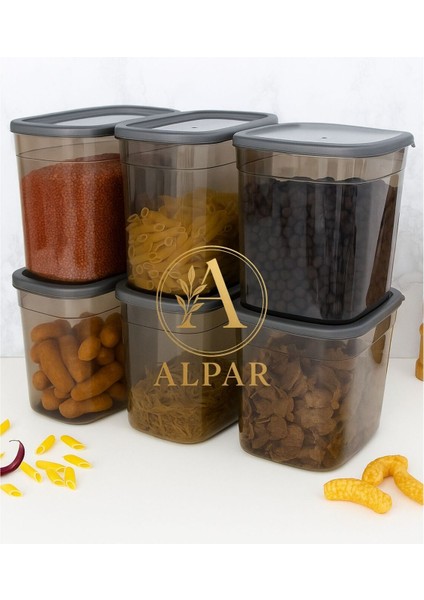 6'lı 1850 ml Saklama Kabı Tahıl Bakliyat Saklama Kabı Kuruyemiş Atıştırmalık Saklama Kabı indirimleri