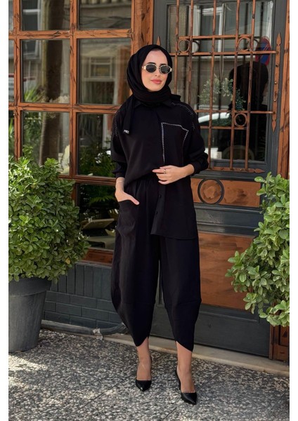 Almarwah Pantolonlu Takım 202885 Siyah