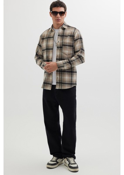 Erkek Regular Fit Klasik Kesim Büyük Kareli Tep Cepli Oduncu Gömlek fırsatları