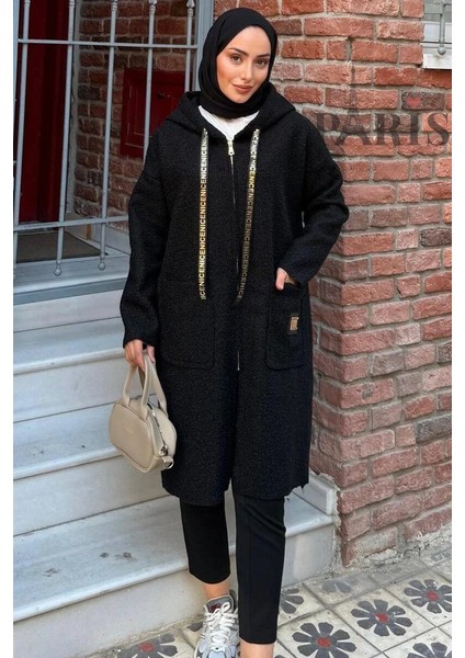 Fermuarlı Çift Cepli Buklet Kaban modelleri