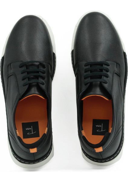 Hakiki Antik Deri Eva Taban Bağcıklı Casual Erkek Ayakkabı - Tuna 253250