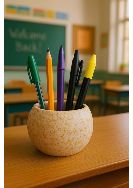 2'li Handmade El Yapımı Dekoratif Saksı Seti - Gold Simli Çok Amaçlı Kalemlik Takı Sukulent Obje 8cm fiyatları