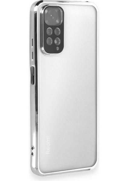 Redmi Note 12S Kılıf Kamera Lens Korumalı Parlak Silikon Kapak Ryc/razer Lens - Gümüş