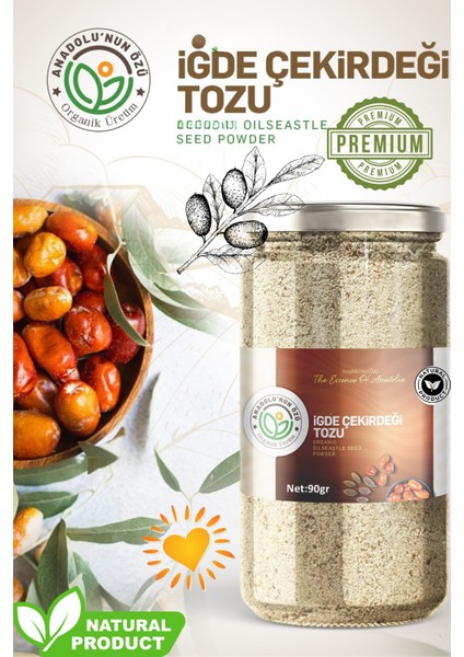 Doğal İğde Çekirdeği Tozu 90 g | Katkısız • Öğütülmüş • Yeni Mahsul | Sepette %35 İndirim modelleri