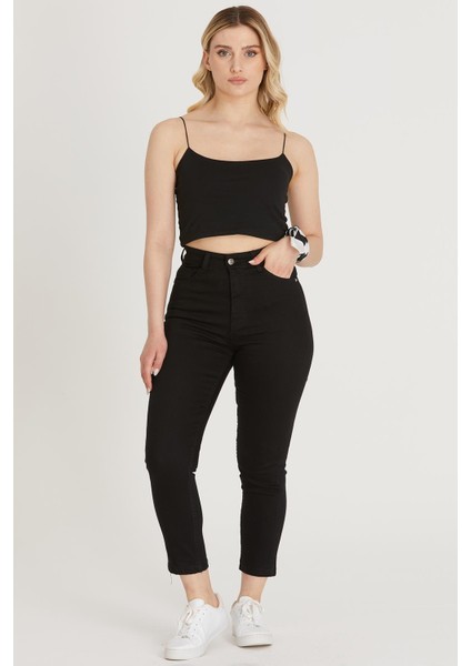 Yüksek Bel Skinny Pantolon M1213 Siyah indirimleri