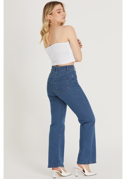 Yüksek Bel Palazzo Pantolon 1232 Açık Mavi fiyatları