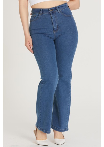 Yüksek Bel Palazzo Pantolon 1232 Açık Mavi indirimleri