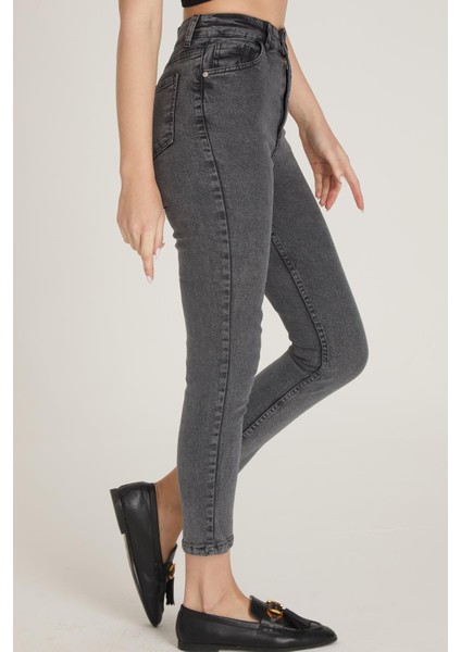Yüksek Bel Skinny Pantolon M1213 Antirasit fırsatları