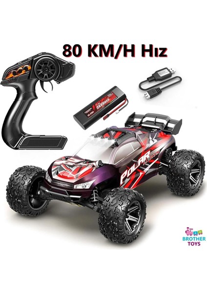 80 Km/h Hız Yapan Süspansiyonlu Profesyonel Kumandalı Arazi Aracı Rock Crawler Servo Motor 46 Cm.