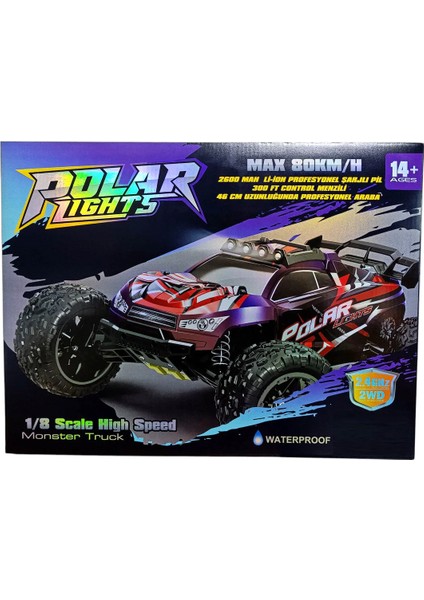 80 Km/h Hız Yapan Süspansiyonlu Profesyonel Kumandalı Arazi Aracı Rock Crawler Servo Motor 46 Cm.