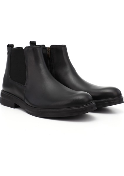Erkek Siyah Hakiki Deri Fermuarlı Chelsea Bot fiyatları