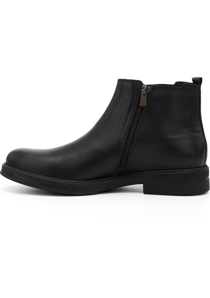 Erkek Siyah Hakiki Deri Fermuarlı Chelsea Bot modelleri
