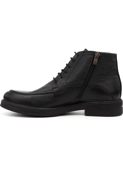 Erkek Siyah Floter Fermuarlı Hakiki Deri Klasik Bot modelleri