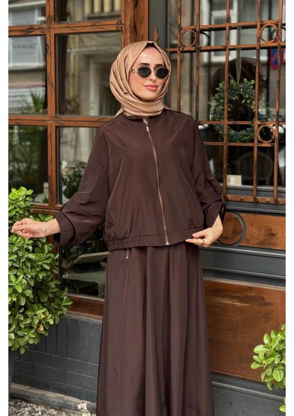 Nurcan Çetin Etekli Takım 25544 Kahve modelleri