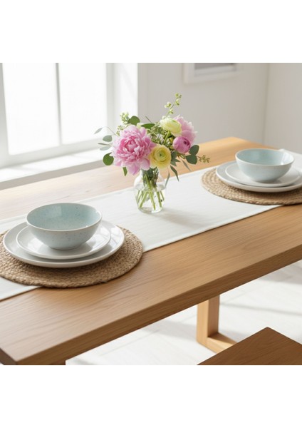 1 Adet Pamuk Polyester Karışımlı Yıkanabilir Kumaş Runner 37X136 cm fiyatları