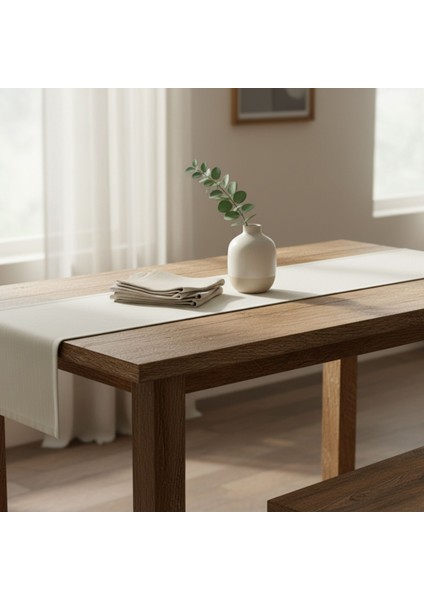 1 Adet Pamuk Polyester Karışımlı Yıkanabilir Kumaş Runner 37X136 cm modelleri