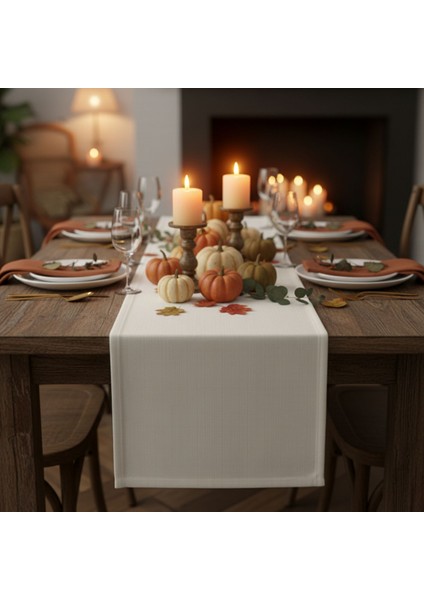 1 Adet Pamuk Polyester Karışımlı Yıkanabilir Kumaş Runner 37X136 cm fırsatları