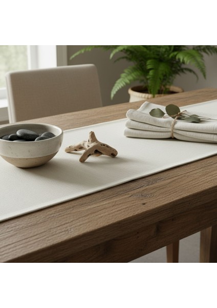 1 Adet Pamuk Polyester Karışımlı Yıkanabilir Kumaş Runner 37X136 cm