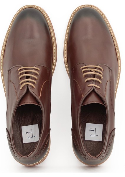 Hakiki Deri Kahverengi Casual Erkek Ayakkabı Rahat Tpu Taban - 2650 indirimleri