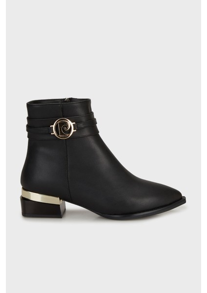 Logolu Topuklu Sivrin Burun Bot Bayan Bot PC54988