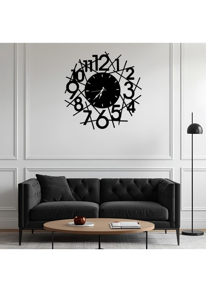 Dekoratif Metal Duvar Saati – Lazer Kesim, Şık ve Minimalist - 60X60CM modelleri