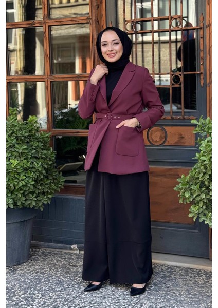 Ceket KA-A25-13057 Bordo