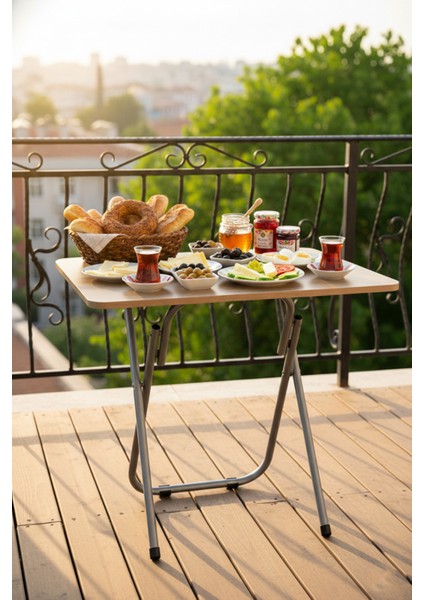 Katlanır Metal Ayaklı Demonte Mutfak Oyun Bahçe Masası