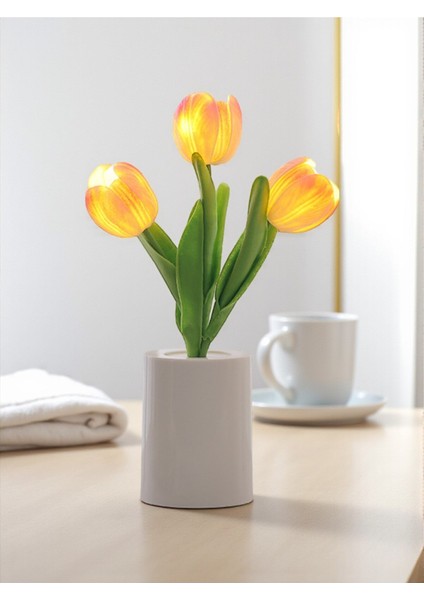 Işıklı Lale Dekoratif Gece Lambası 27 cm x 9 cm fiyatları