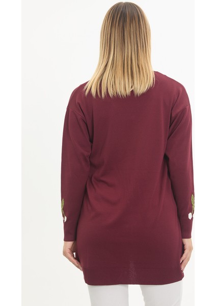 Kiraz Desenli Merserize Triko Hırka fırsatları