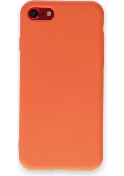 iPhone 8 Kılıf Içi Kadife Kaplı Nano Silikon Kapak - Turuncu