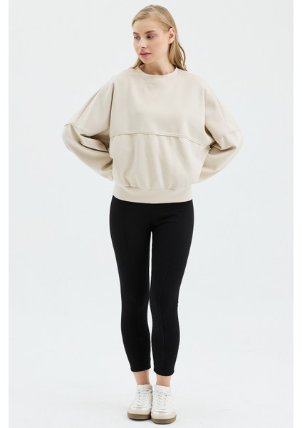 Kadın Oversize Bisiklet Yakalı Scuba Sweatshirt modelleri