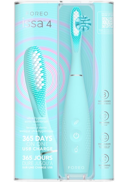 Issa 4 Hybrid Silikon Diş Fırçası, Arctic Blue