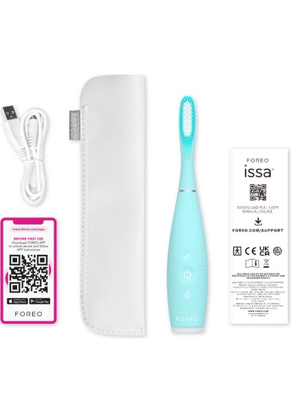 Issa 4 Hybrid Silikon Diş Fırçası, Arctic Blue