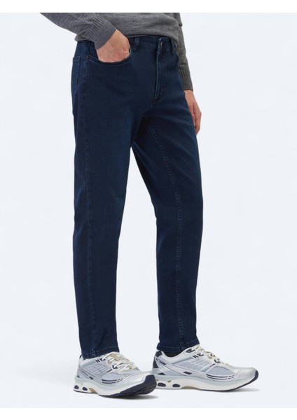Lacivert Slim Fit Denim Pamuk Karışımlı Pantolon modelleri
