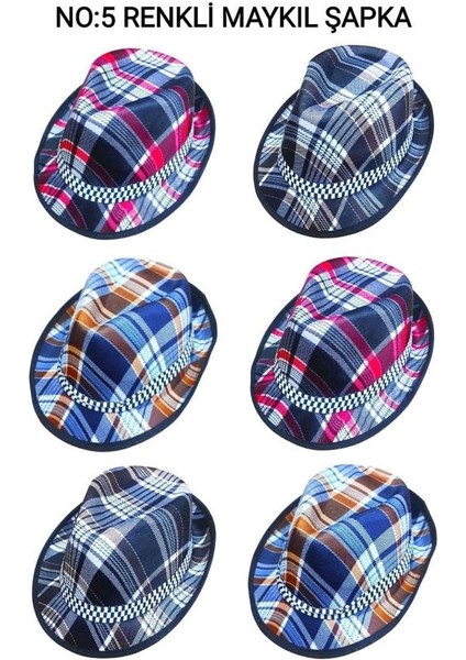 No-5 Renkli Maykıl Şapka (5148)