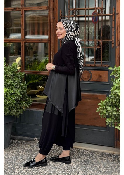 Nurcan Çetin Pantolonlu Takım 25546 Siyah fiyatları