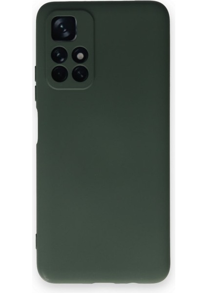 Redmi Note 11T Kılıf Içi Kadife Kaplı Nano Silikon Kapak - Koyu Yeşil